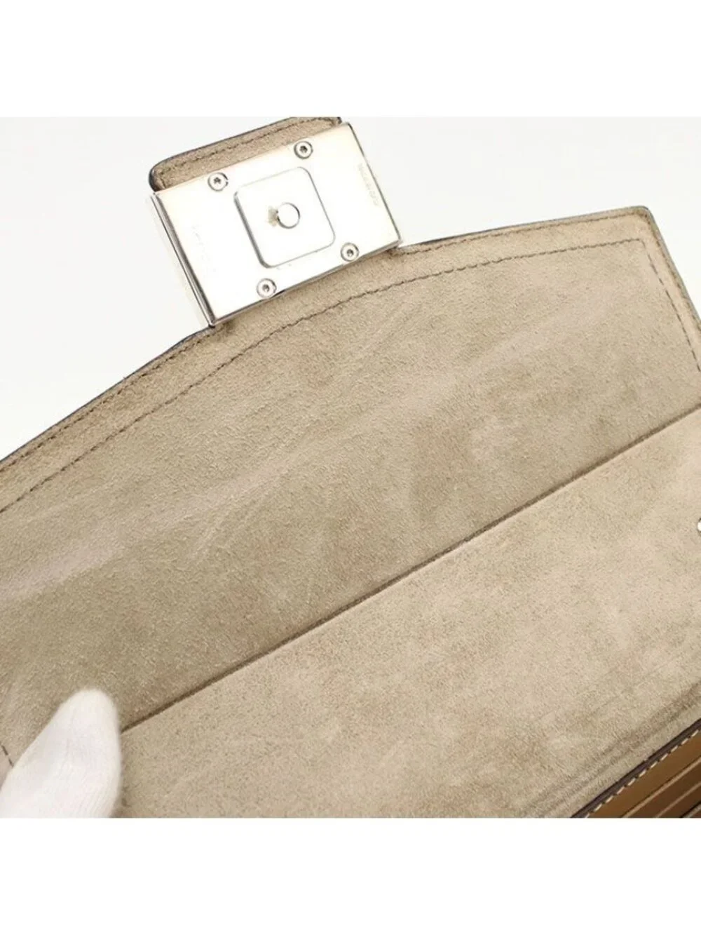 Fendi Soft Trunk 2-Way Baguette Handbag Jacquard